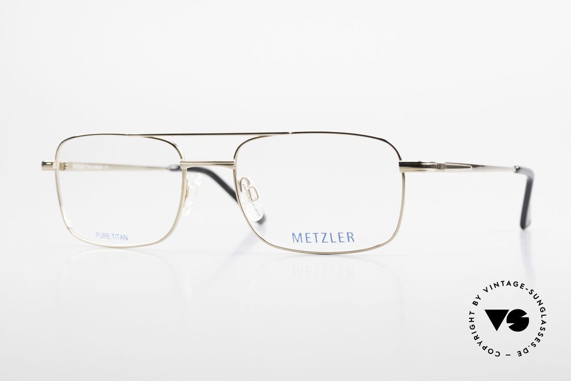 Metzler 1680 90's Titan Frame Gold Plated, METZLER eyeglasses 1680, col 689, size 56/19, 140, Made for Men