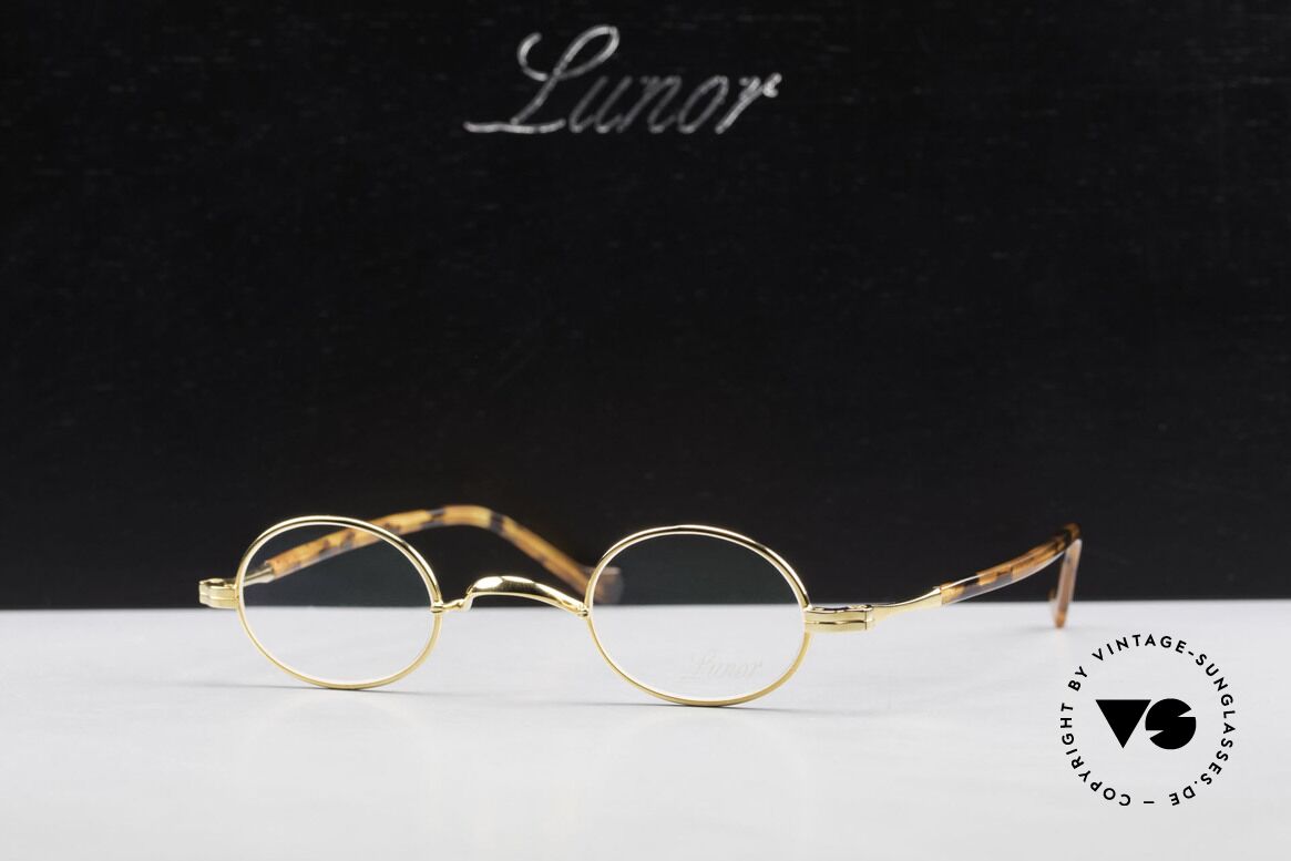 Lunor II A 04 XS Eyeglasses Oval Gold Plated, Size: extra small, Made for Men and Women