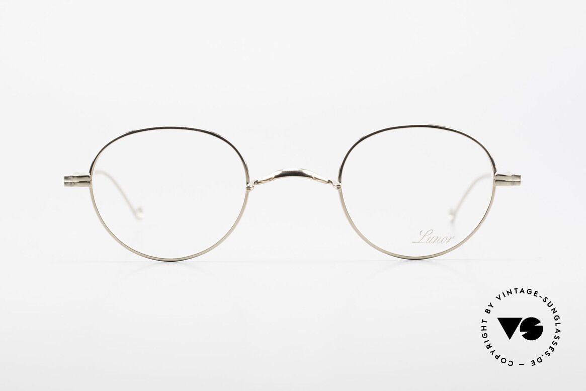 Lunor II 22 Lunor Eyeglasses Gold Plated, full rim metal frame coated with a protection lacquer, Made for Men and Women