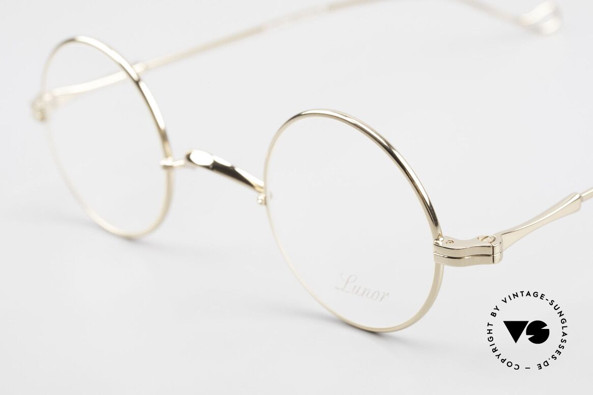 Lunor II 12 Small Round Gold Glasses, noble, classy, timeless = a genuine LUNOR ORIGINAL!, Made for Men and Women
