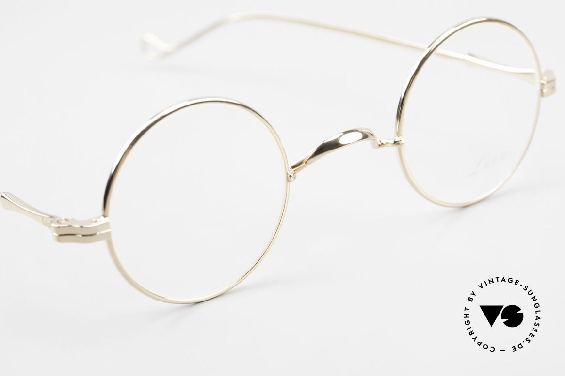 Lunor II 12 Small Round Gold Glasses, unworn rarity for all lovers of quality from the late 90s, Made for Men and Women
