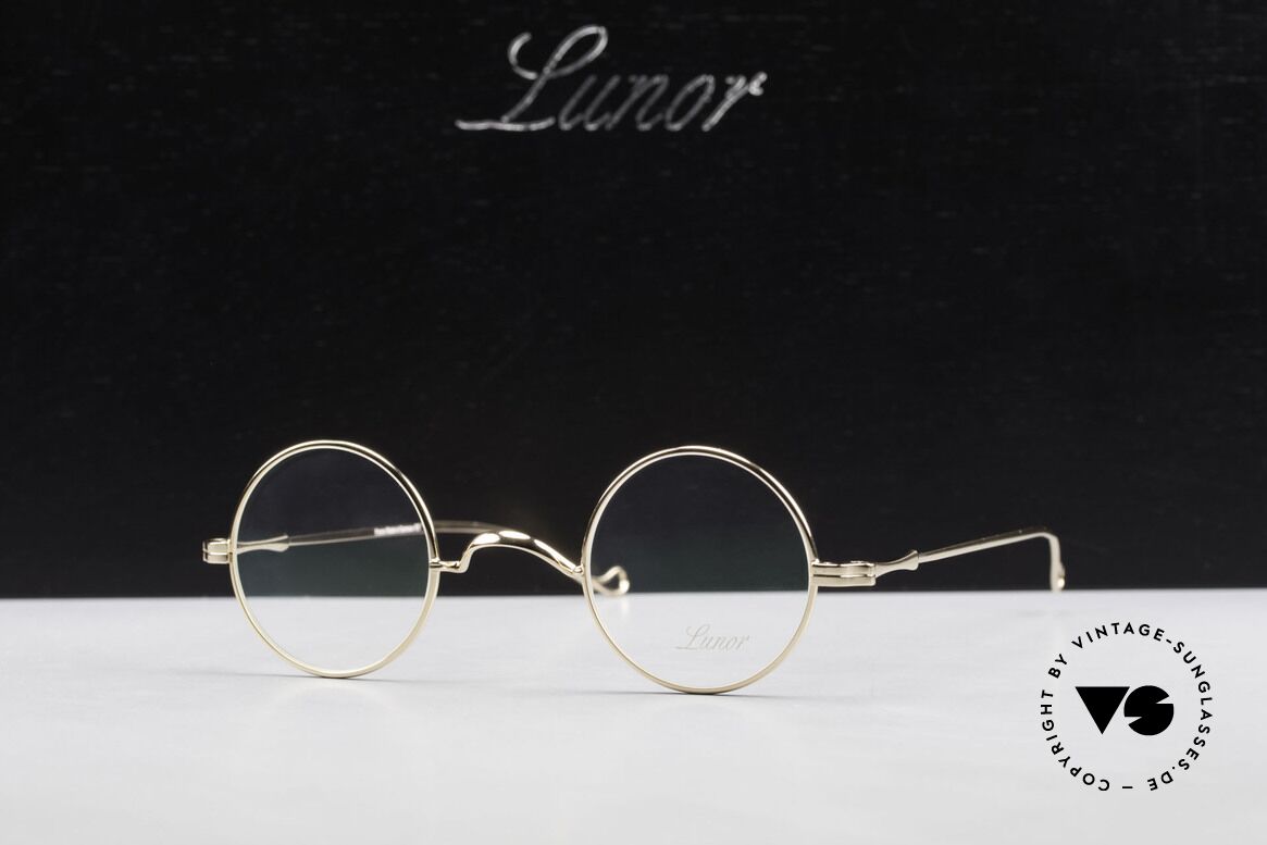 Lunor II 12 Small Round Gold Glasses, Size: extra small, Made for Men and Women
