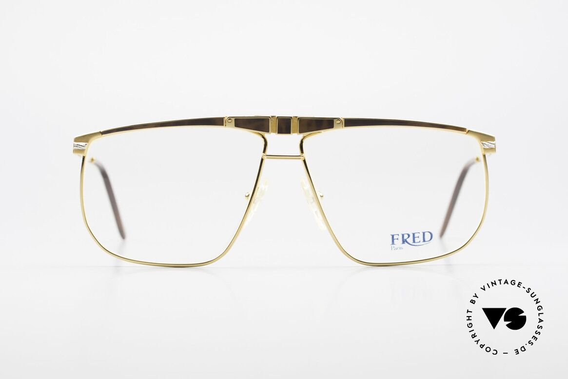 Fred Ocean Men's Luxury Glasses 22kt Gold, Fred glasses from the 90's, model Ocean in size 61/12, Made for Men
