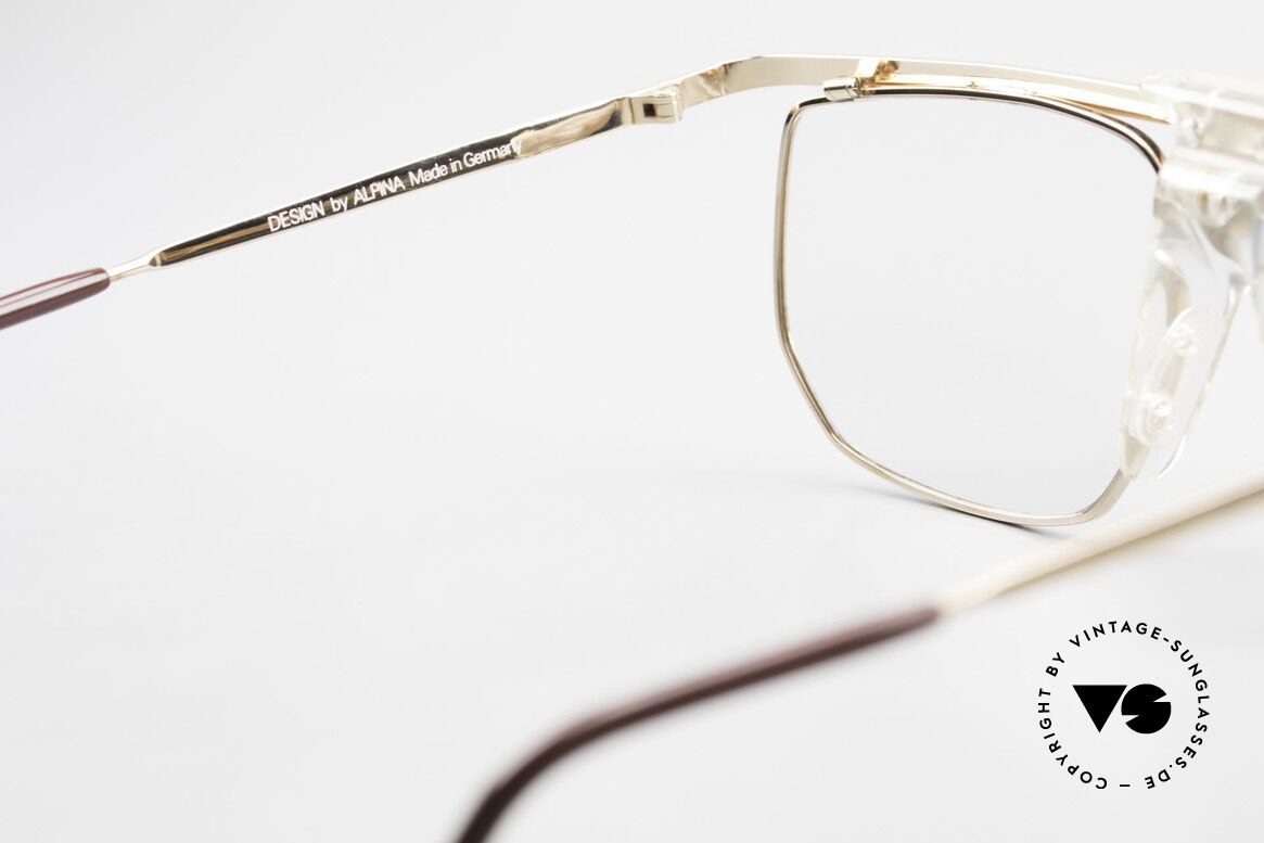 Alpina PSO 905 Vintage Glasses Saddle Bridge, Size: large, Made for Men