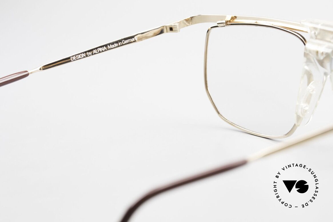 Alpina PSO 905 Vintage Glasses Saddle Bridge, Size: large, Made for Men