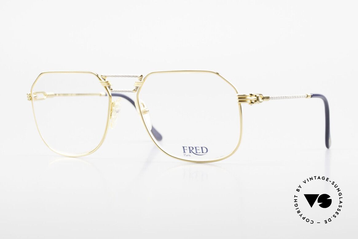 Fred Cap Horn - L Rare Luxury Eyeglasses 80's, precious 1980's eyeglasses by Fred in Large size 58-18, Made for Men