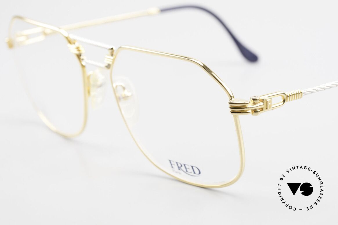 Fred Cap Horn - L Rare Luxury Eyeglasses 80's, temples and bridge are twisted like a hawser; unique!, Made for Men