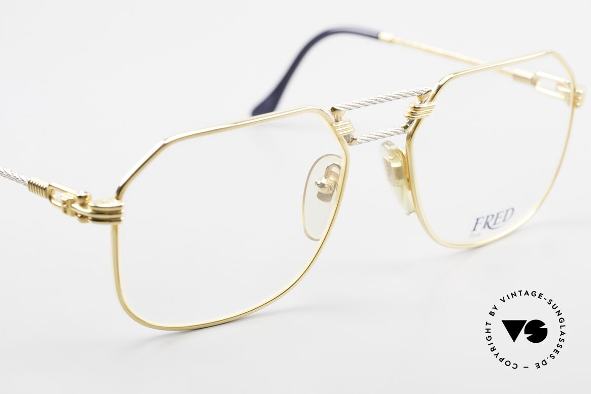 Fred Cap Horn - M Rare 80's Luxury Eyeglasses, precious bicolor edition, Platinum and 23ct gold-plated, Made for Men