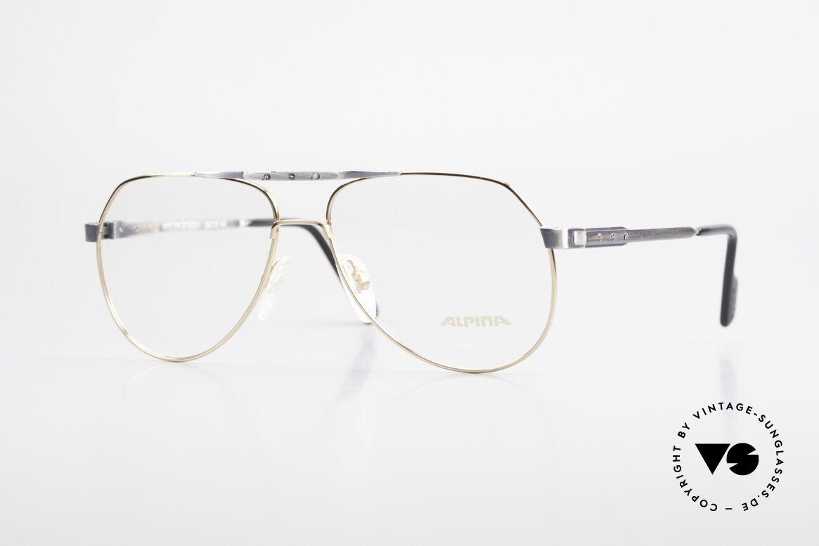 Alpina M1F770 Vintage Glasses Aviator Style, Alpina vintage glasses M1F770 in size 59/15, 140, Made for Men