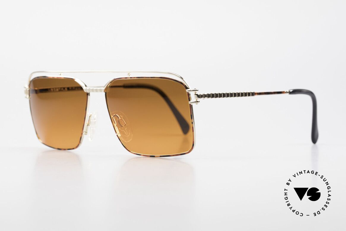 Neostyle Dynasty 424 - L 80's Titanium Men's Shades, with gaudy SUNSET lenses: orange-gradient tint, Made for Men