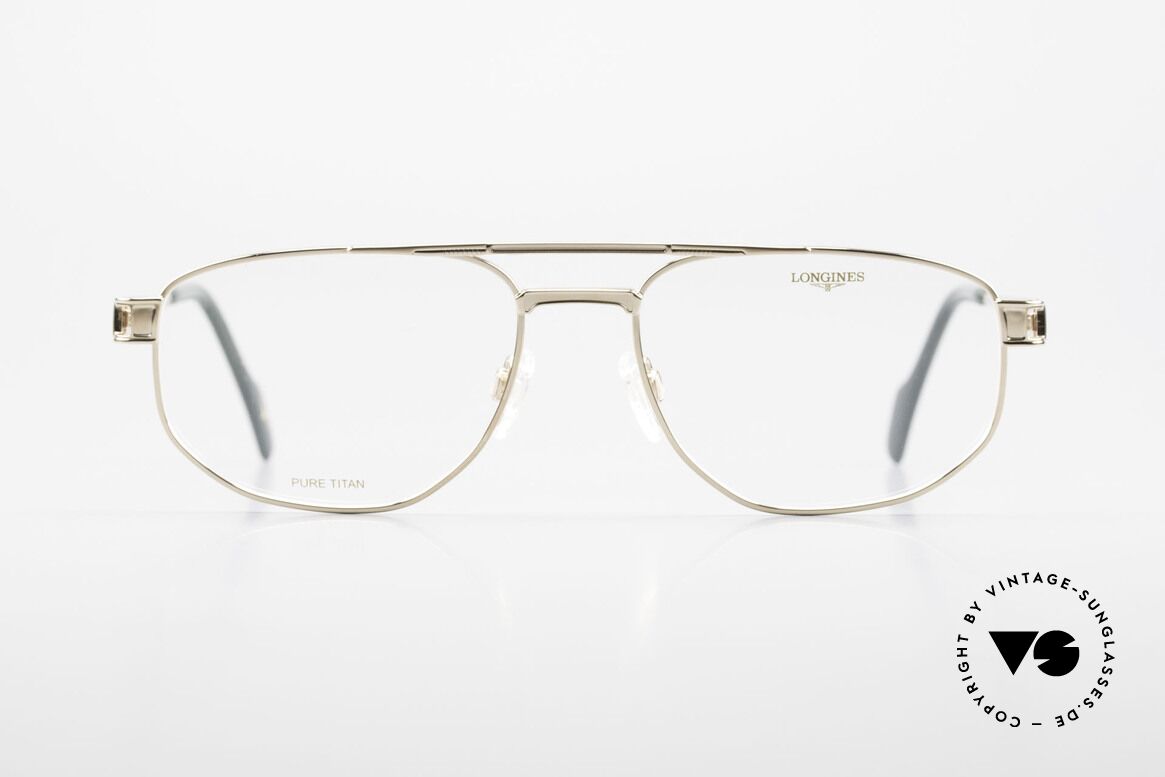 Longines 4555 90's Men's Glasses Pure Titan, Longines Men's Eyeglasses, mod. 4555, size 58/18, 140, Made for Men