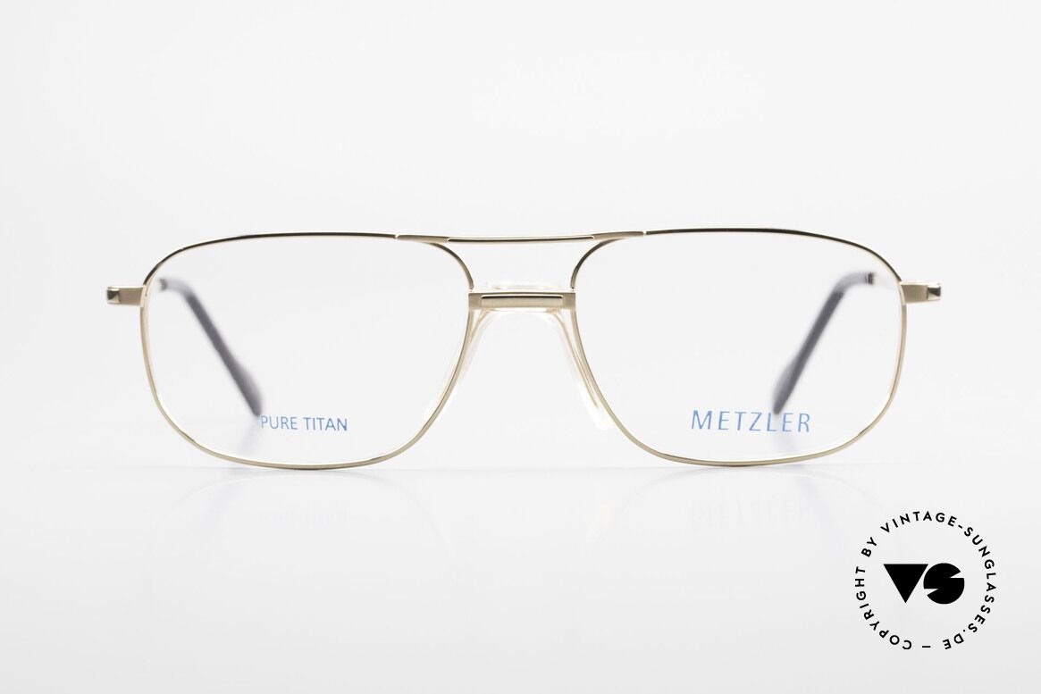 Metzler 1714 Classic Men's Glasses Titan, GOLD-PLATED Titanium frame from the early 90s, Made for Men