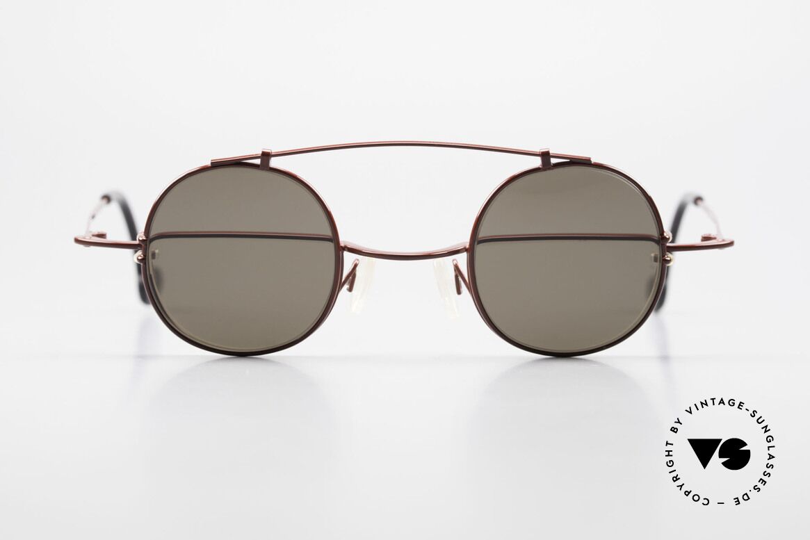 Theo Belgium Gordon Reading Glasses With Clip On, classic reading glasses with round-shaped CLIP-ON!, Made for Men and Women