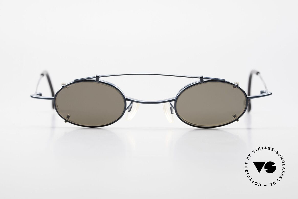 Theo Belgium Peter Oval Eyeglasses With Clip On, classic oval 90's designer eyeglasses by THEO Belgium, Made for Men and Women