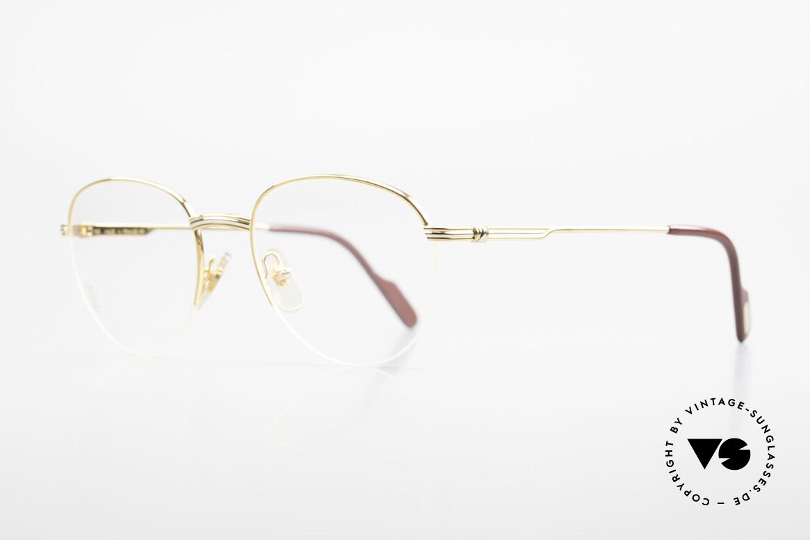 Cartier Colisee Round Luxury Eyeglasses 90's, luxury Cartier half-frame, -lightweight and flexible, Made for Men and Women