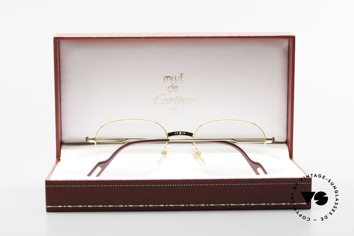 Cartier Colisee Round Luxury Eyeglasses 90's, NO retro eyeglasses; an old original from app. 1995!, Made for Men and Women