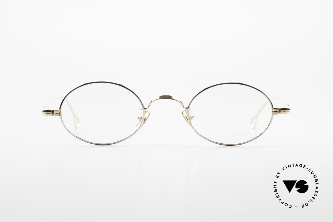 Lunor V 100 Oval Vintage Glasses Bicolor, without ostentatious logos (but in a timeless elegance), Made for Men and Women