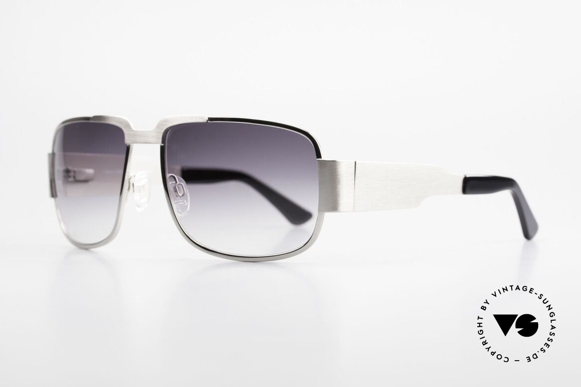 Neostyle Nautic 2 Elvis Presley Sunglasses, massive frame with flexible spring hinges and gray lenses, Made for Men