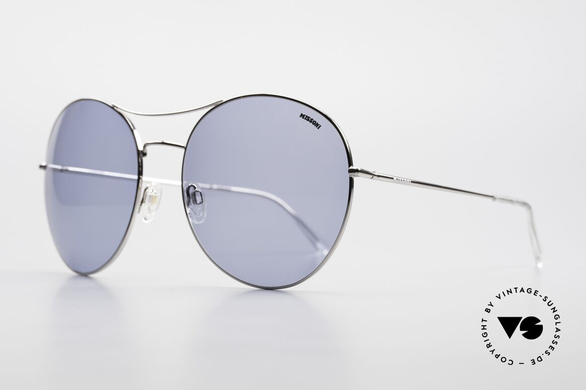 Missoni 0440 Huge XXL Aviator Sunglasses, true eye-catcher; top comfort thanks to spring hinges, Made for Men and Women