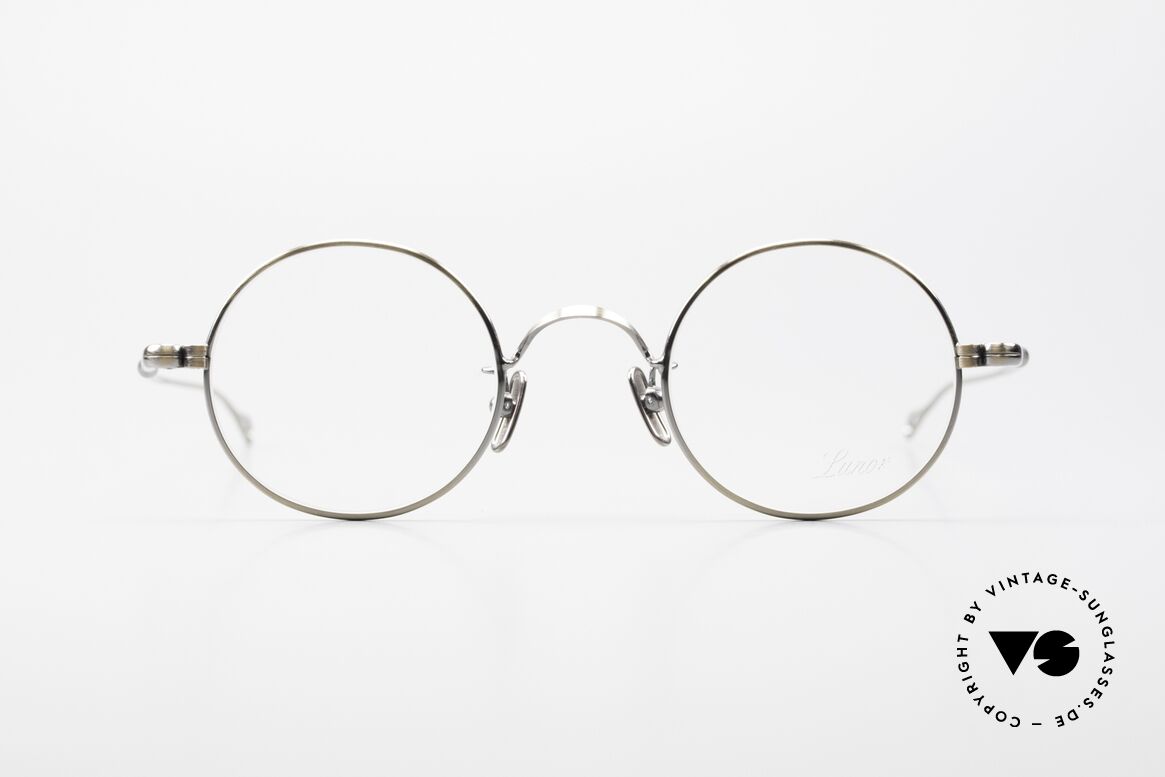 Lunor V 110 Round Lunor Glasses Vintage, round Lunor metal glasses with pads made of pure titan, Made for Men and Women