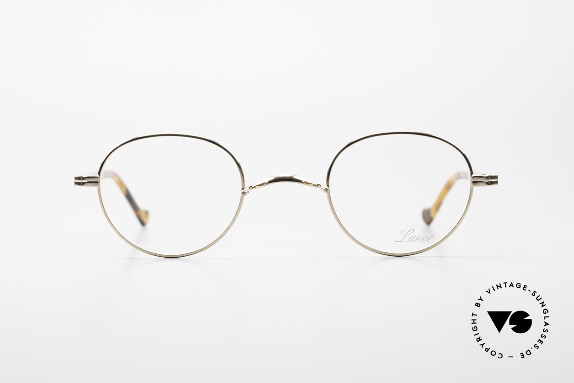 Lunor II A 22 Round Lunor Specs Gold Plated, Lunor glasses of the II-A series: metal & acetate combi, Made for Men and Women