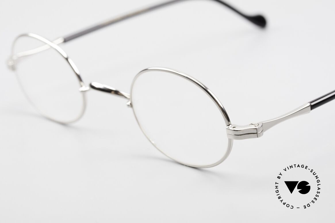 Lunor II A 10 Oval Vintage Frame Platinum, traditional German brand; quality handmade in Germany, Made for Men and Women