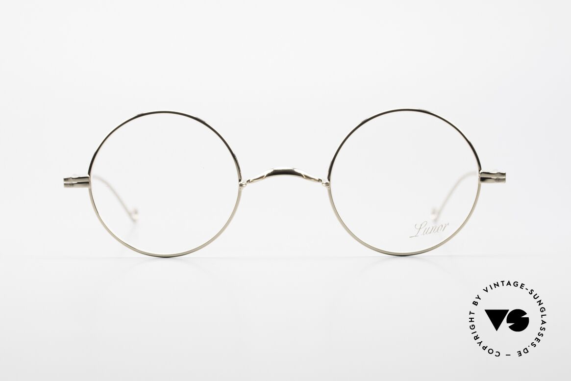 Lunor II 23 Round Frame Special Edition, precious full rim metal frame; limited special edition, Made for Men and Women