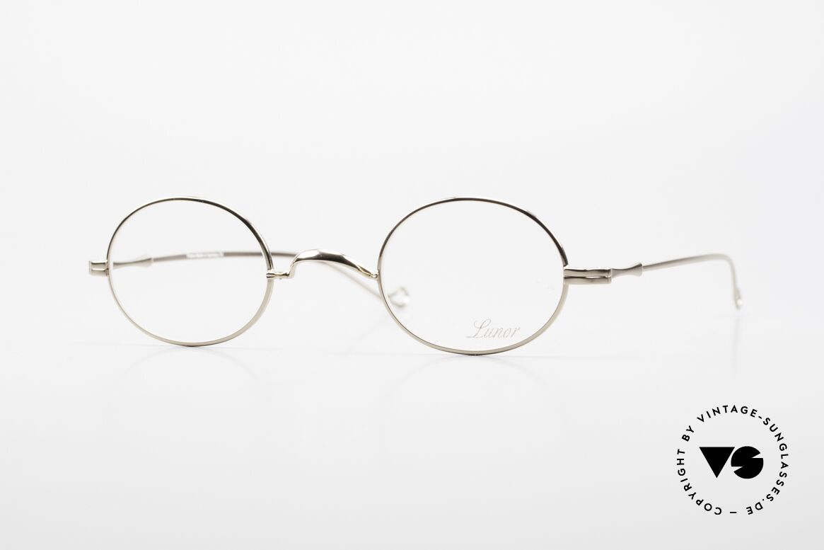 Lunor II 10 Oval Frame Gold Plated GP, oval vintage glasses of the Lunor II Series, full rimmed, Made for Men and Women