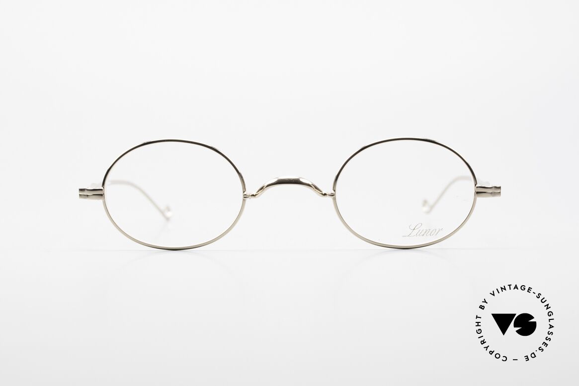 Lunor II 10 Oval Frame Gold Plated GP, gold-plated metal frame coated with a potection lacquer, Made for Men and Women