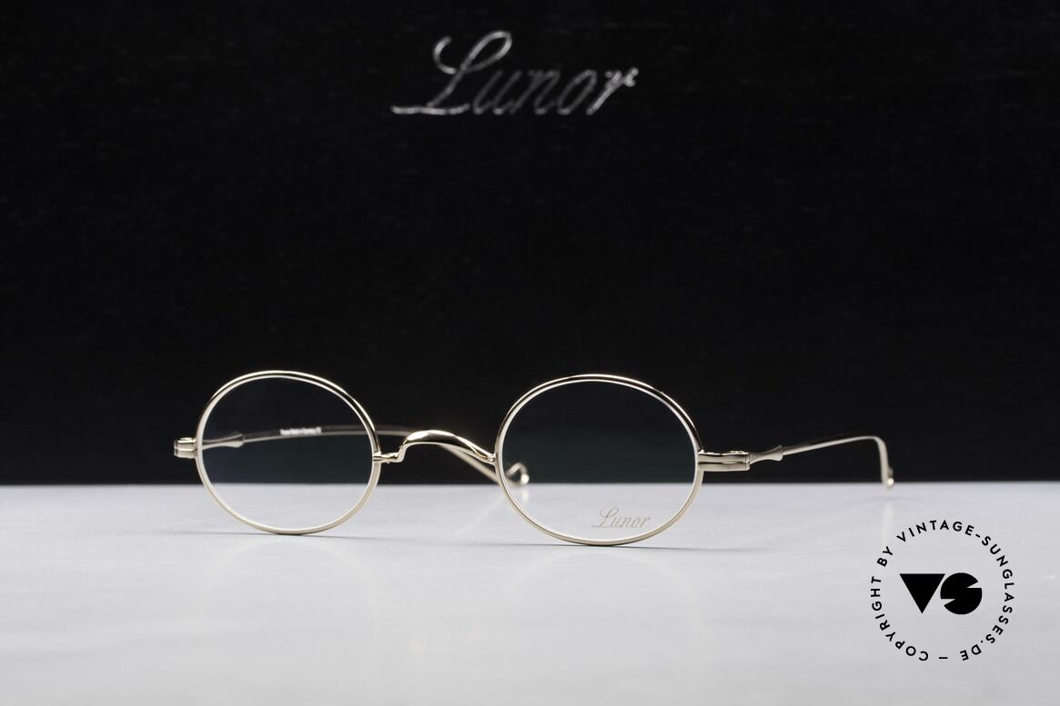 Lunor II 10 Oval Frame Gold Plated GP, Size: small, Made for Men and Women