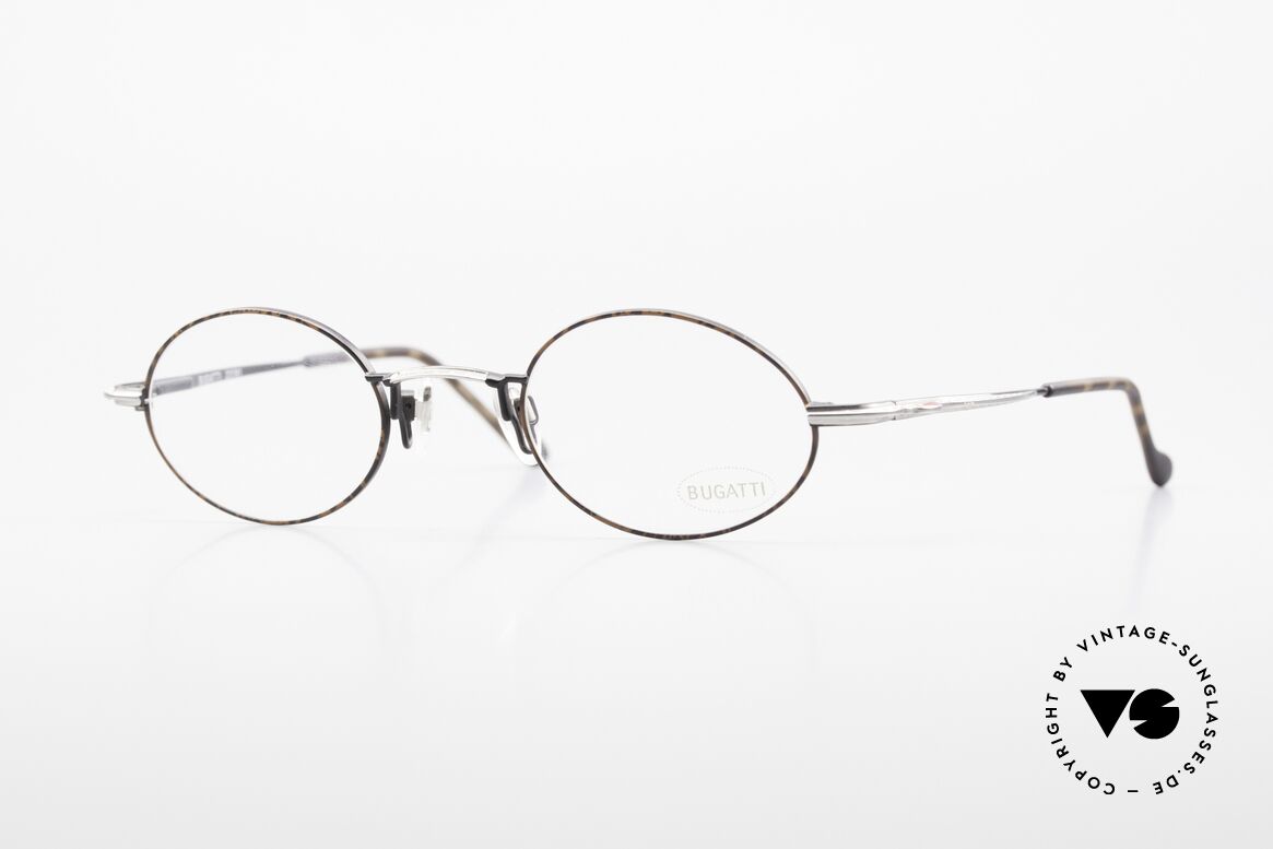 Bugatti 23191 Oval Luxury Eyeglass-Frame, very elegant vintage designer eyeglasses by Bugatti, Made for Men