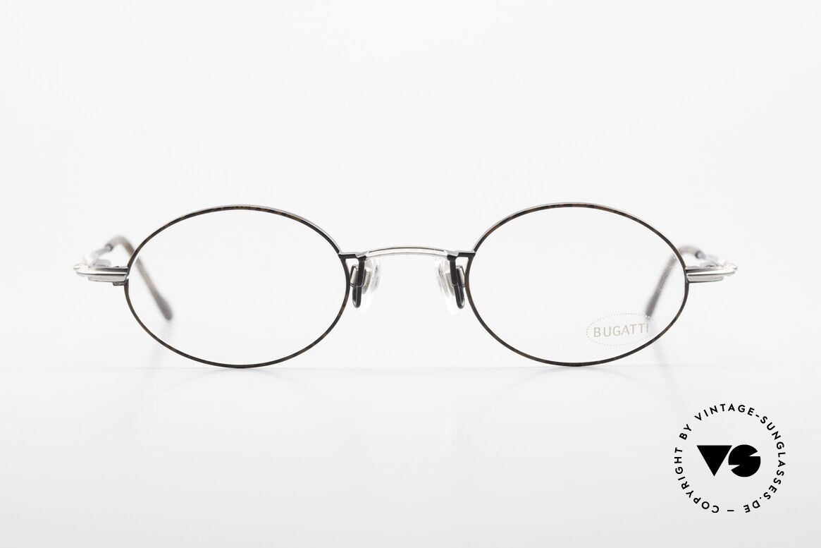 Bugatti 23191 Oval Luxury Eyeglass-Frame, ergonomic frame design with flexible spring hinges, Made for Men