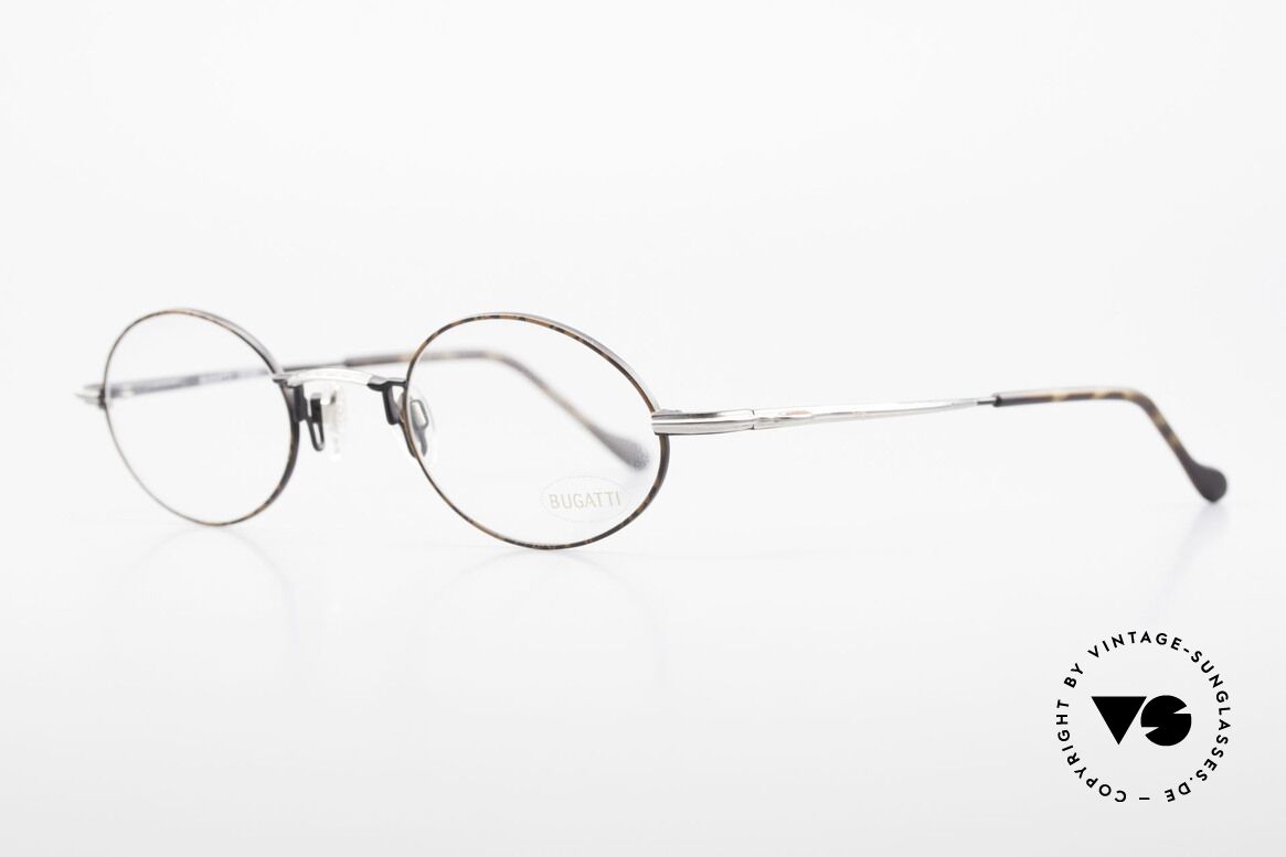 Bugatti 23191 Oval Luxury Eyeglass-Frame, made around 1995 in France; premium craftsmanship, Made for Men