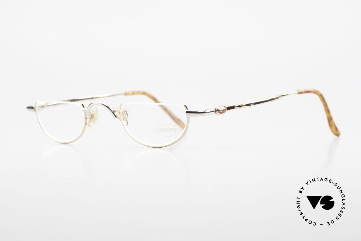 Bugatti 28108 Men's Reading Frame Bicolor, the temples are shaped like a leaf spring, UNIQUE!, Made for Men