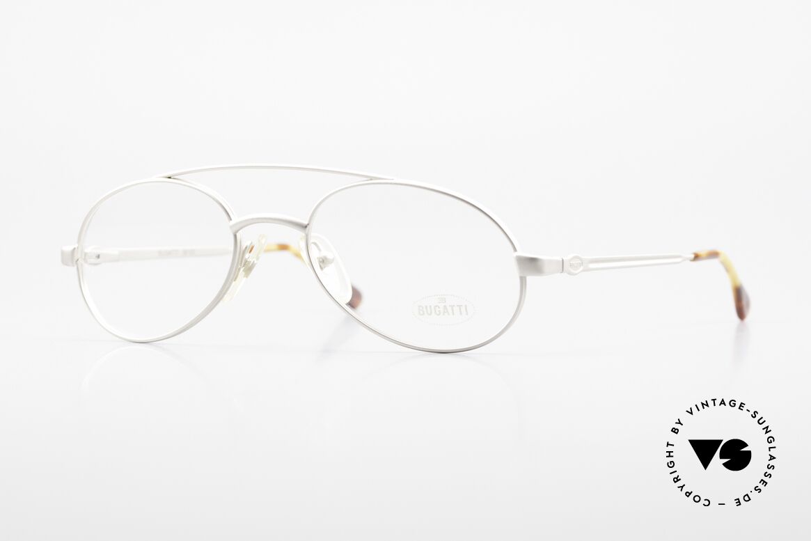 Bugatti 08105 Old Vintage Glasses 80's Men, old Bugatti glasses, dull gray / titanium, 1980's, Made for Men