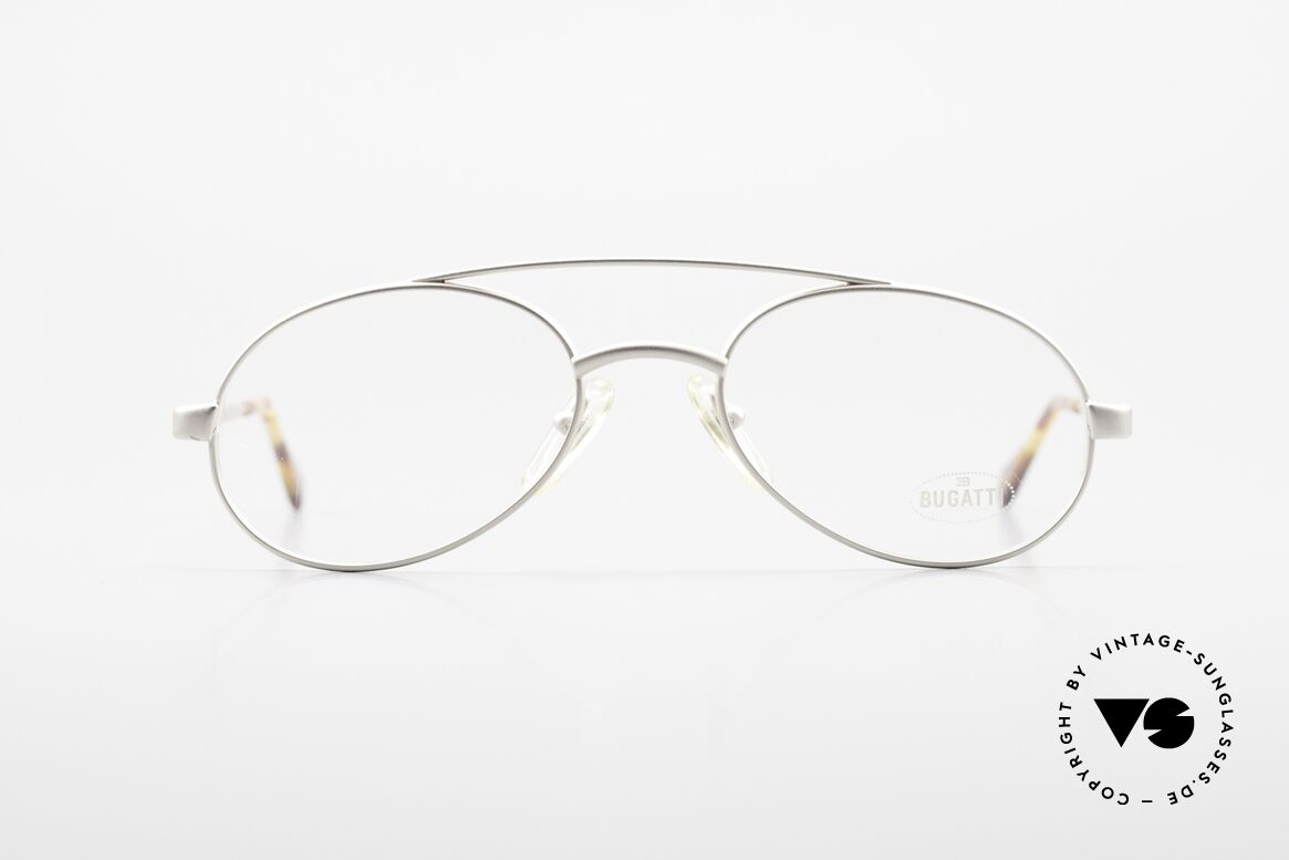 Bugatti 08105 Old Vintage Glasses 80's Men, characteristic men's design by Bugatti; tear drop, Made for Men