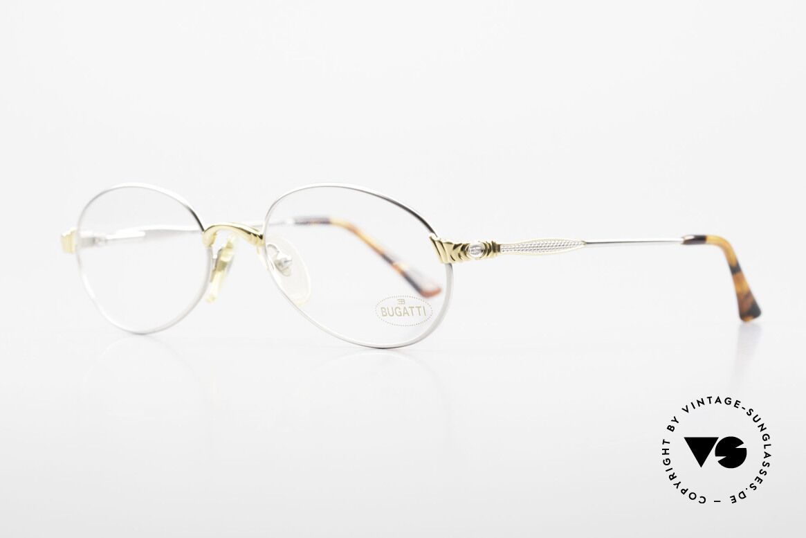 Bugatti 14109 90's Eyeglasses Titanium Men, 1st class comfort due to spring temples; premium quality, Made for Men