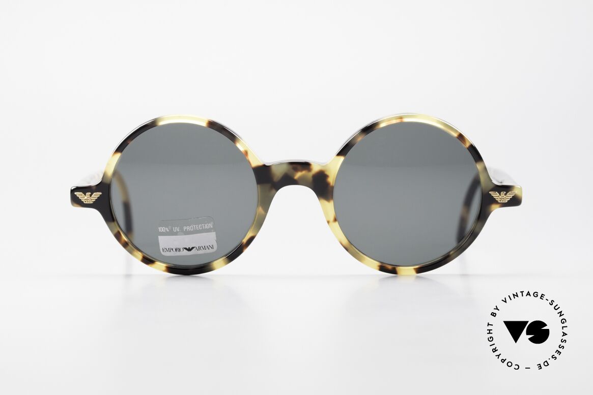 Giorgio Armani EA501 Round Vintage Sunglasses, classic ROUND vintage sunglasses by ARMANI, Made for Men and Women