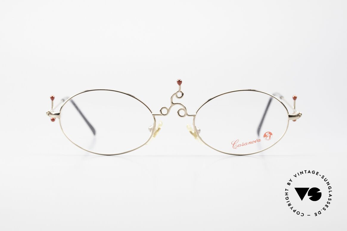 Casanova Arché 1 Art Glasses 80's Gold Plated, distinctive Venetian design in style of the 18th century, Made for Women