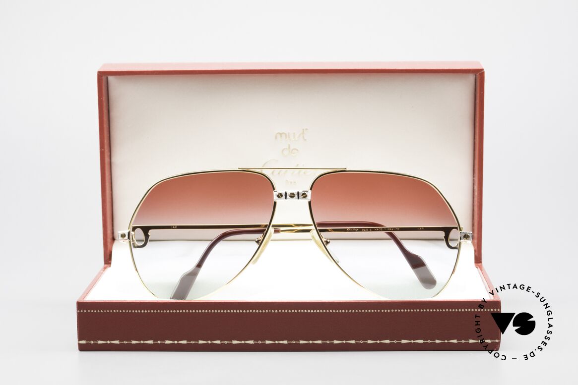 Cartier Vendome Santos - L Unique Bordeaux Polar Lights, NO RETRO sunglasses, but an authentic vintage Original, Made for Men