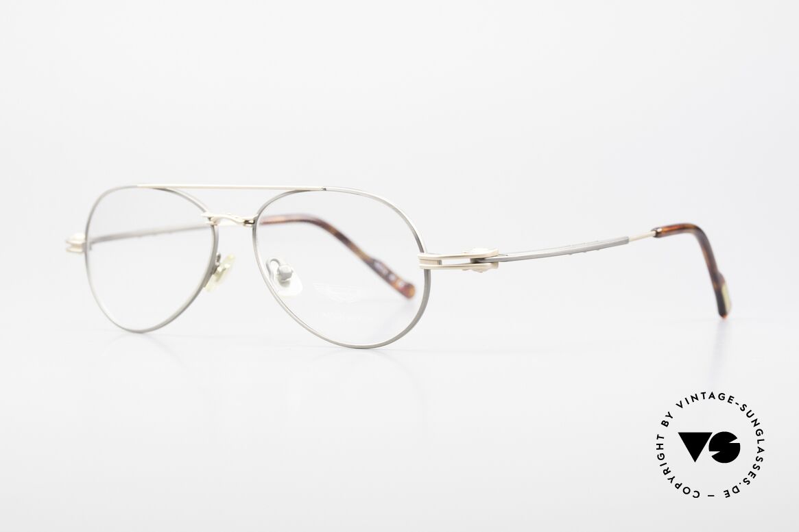 Aston Martin AM49 Titanium Glasses Aviator Style, lightweight (XL) titanium frame, ergonomically shaped, Made for Men
