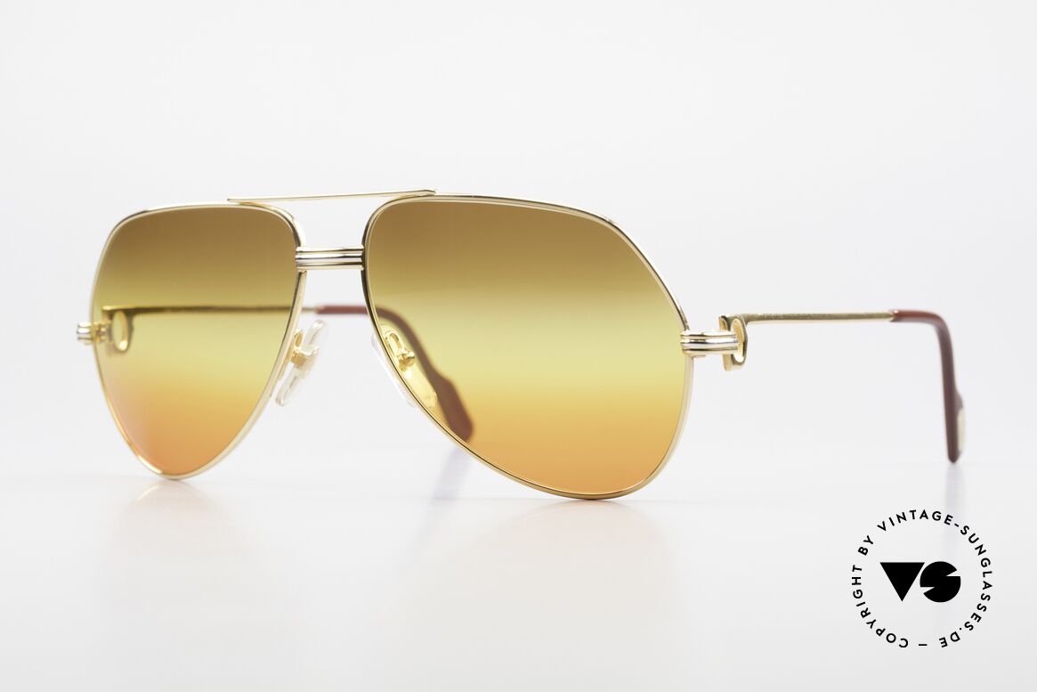 Cartier Vendome LC - M TRIPLE GRADIENT DESERT SUN, vintage CARTIER aviator sunglasses, model VENDOME, Made for Men and Women