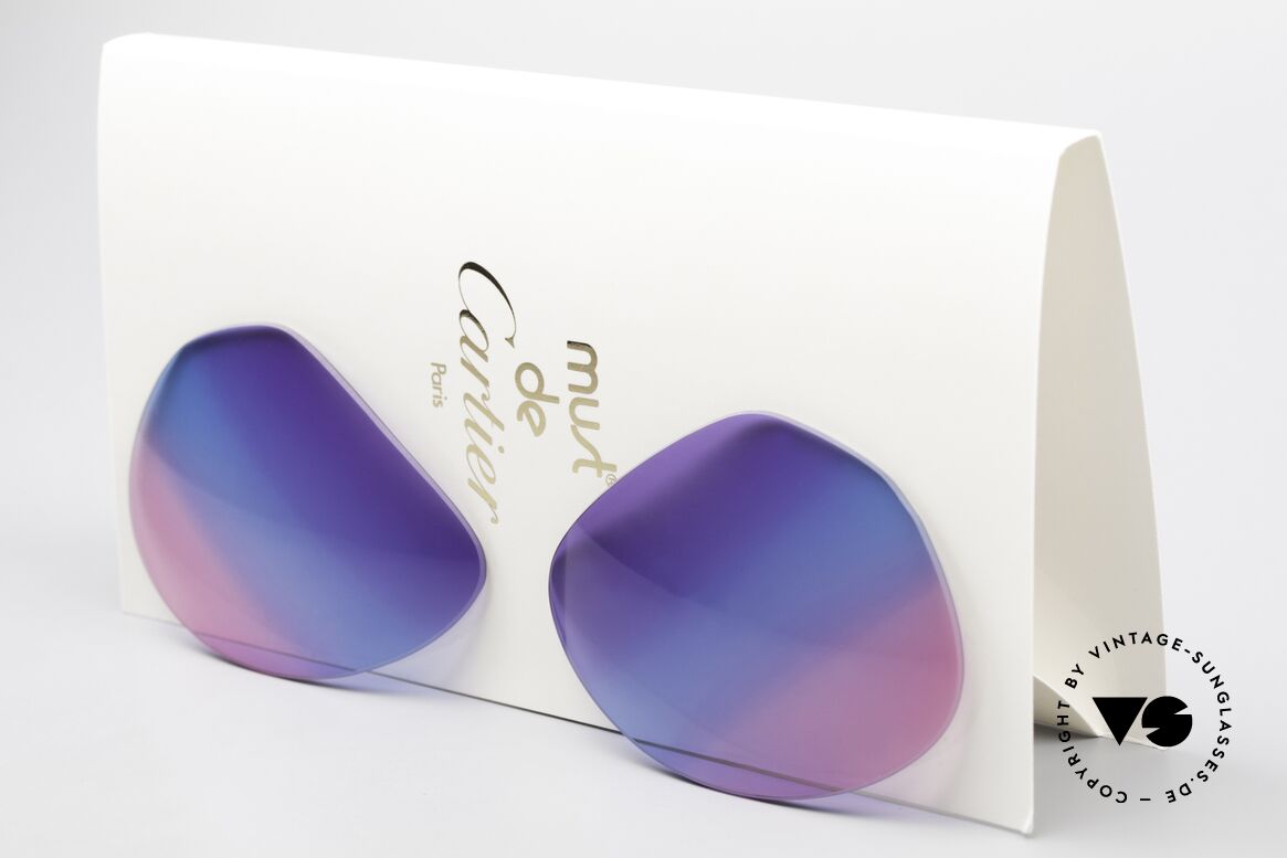 Cartier Vendome Lenses - L Tricolored Sun Lenses Galaxy, new CR39 UV400 plastic lenses (for 100% UV protection), Made for Men