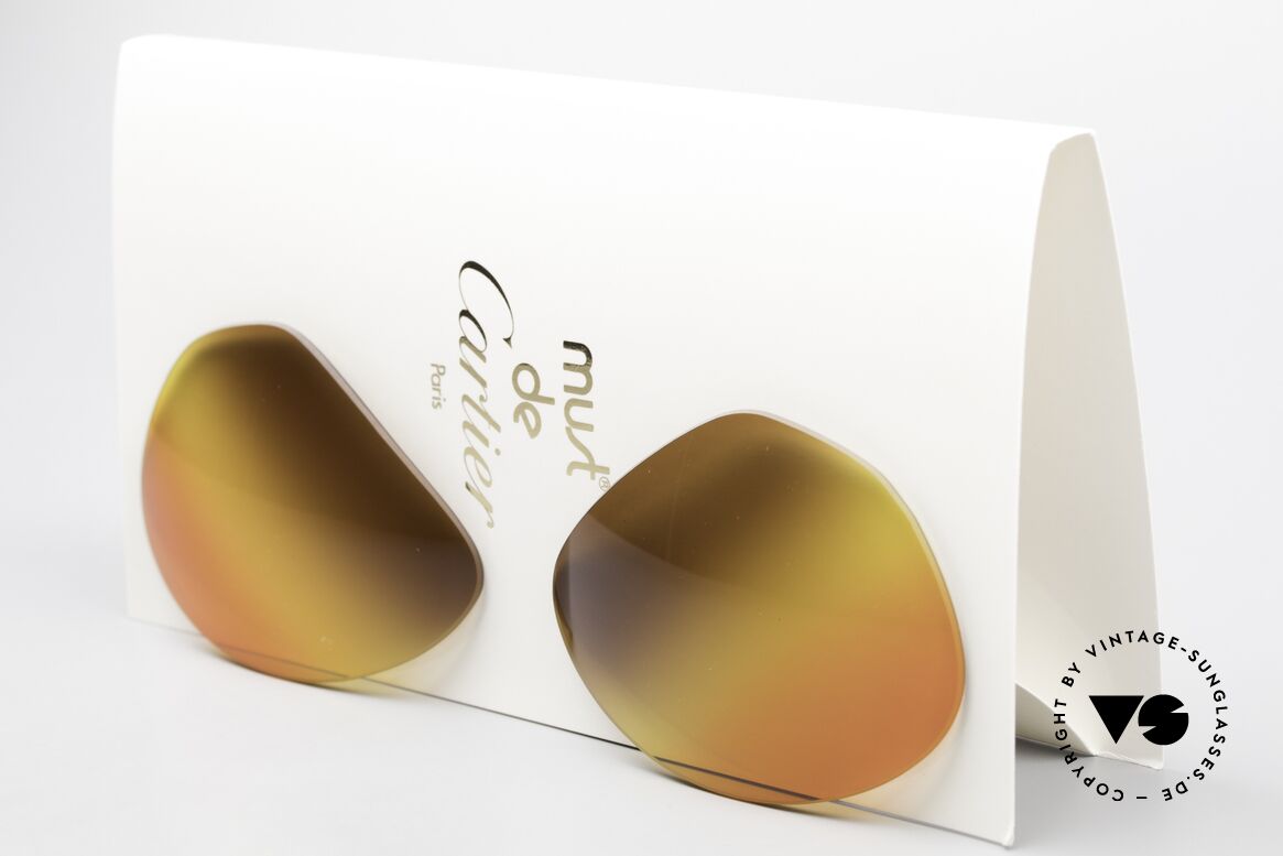 Cartier Vendome Lenses - L Triple Gradient Desert Sun, new CR39 UV400 plastic lenses (for 100% UV protection), Made for Men and Women