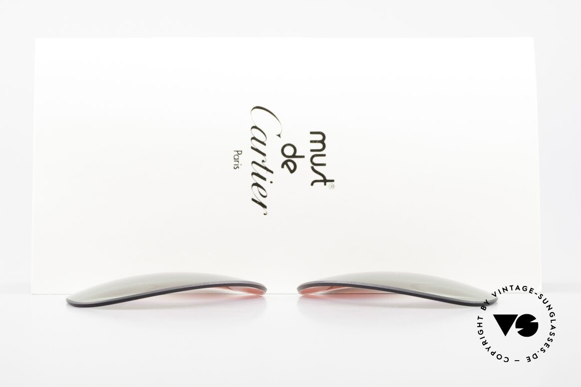 Cartier Vendome Lenses - L Bordeaux Polar Lights Tricolor, made by our optician (thus, brand-new and scratch-free), Made for Men and Women