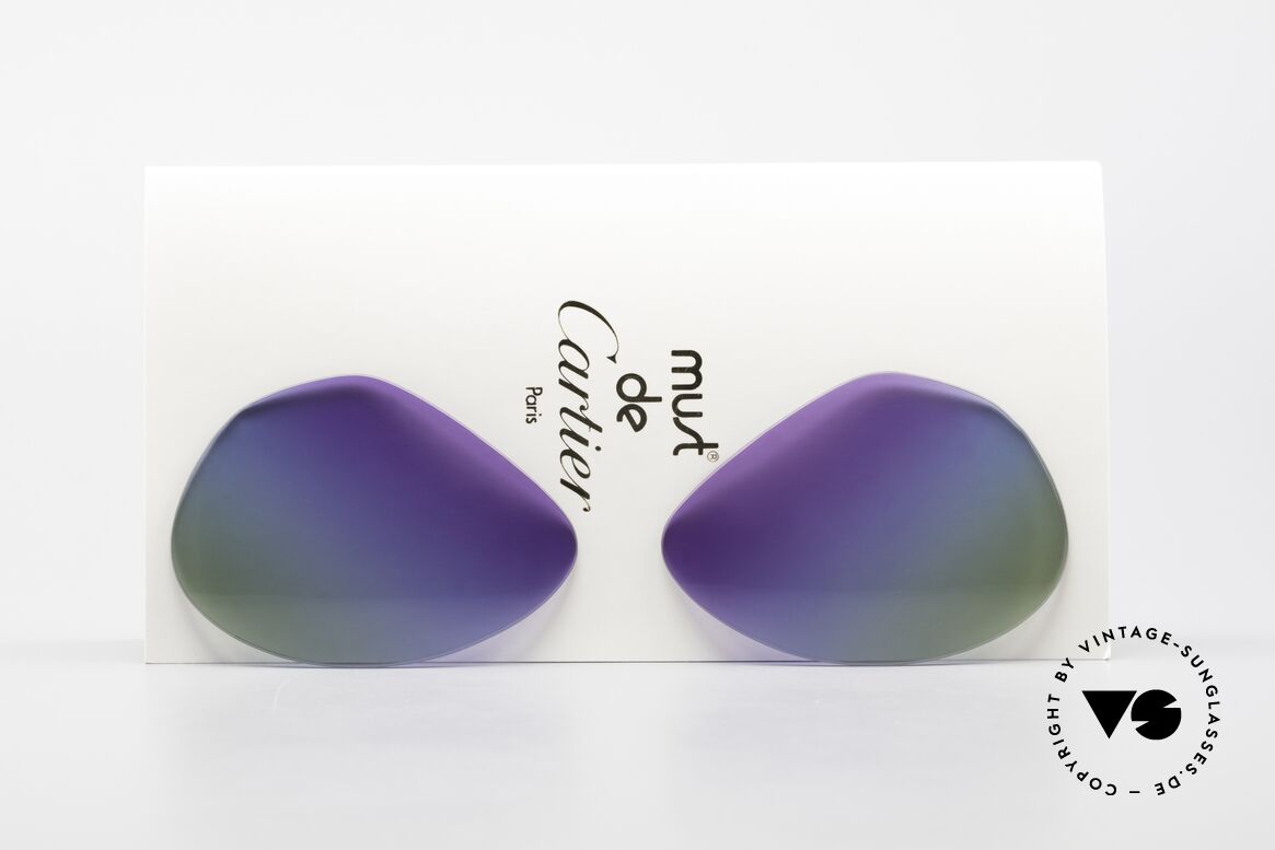 Cartier Vendome Lenses - L Purple Polar Lights Tricolor, replacement lenses for the old Cartier Vendome 62mm!, Made for Men and Women