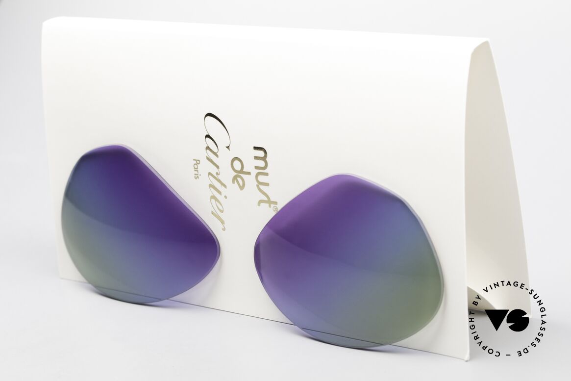 Cartier Vendome Lenses - L Purple Polar Lights Tricolor, new CR39 UV400 plastic lenses (for 100% UV protection), Made for Men and Women