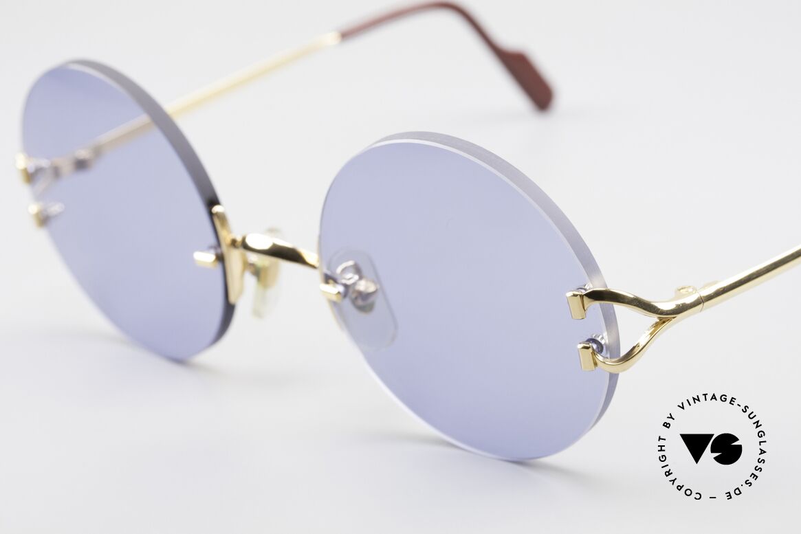 Cartier Madison Round Luxury Sunglasses 90's, with new CR39 UV400 BLUE lenses (100% UV protect.), Made for Men and Women