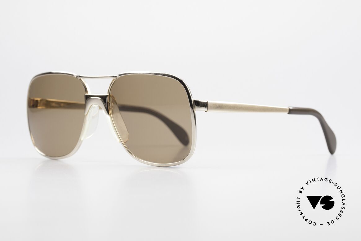 Metzler 7680 Small 80's Frame Gold Plated, GOLD-PLATED frame, monolithic (built to last), Made for Men