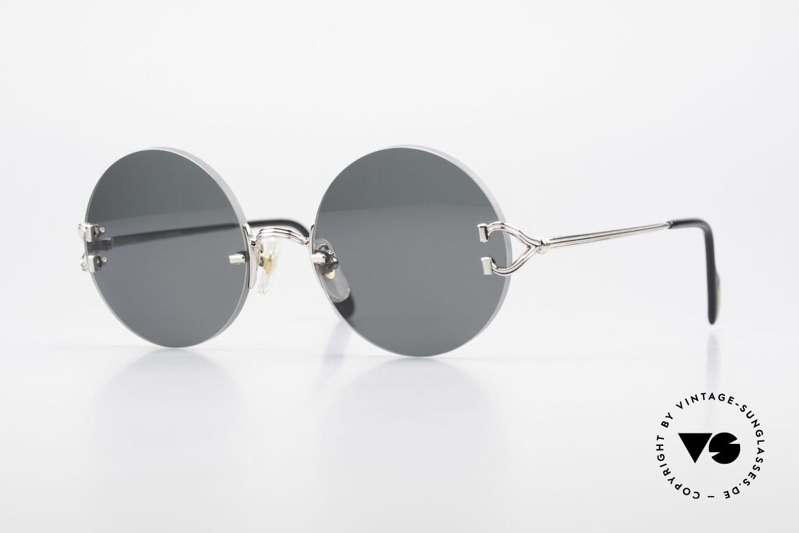 Cartier Madison Small Round Rimless Shades, noble rimless CARTIER luxury sunglasses from 1997, Made for Men and Women